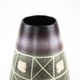 West German ceramic vase with geometric pattern, glazed pottery from the 1970s