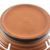 1950s Ceramic Vase with Brown & Black Drip Glaze