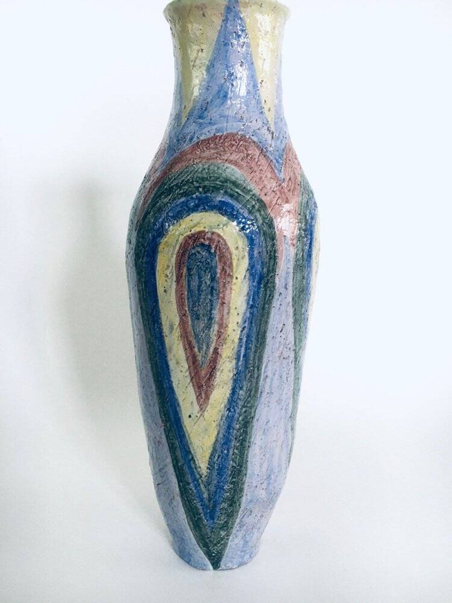 Vintage Handmade Art Studio Pottery Vase, 1980s