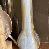 Set of two flamed stoneware vases