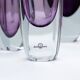 Group of 7 glass "Sommerso" vases by Strömbergshyttan, Sweden