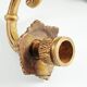 Set of 2 old candlestick sconces in bronze