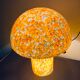 Orange mushroom lamp from Peill and Putzler, 1970s