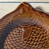 Assiettes et plat poisson Sarreguemines