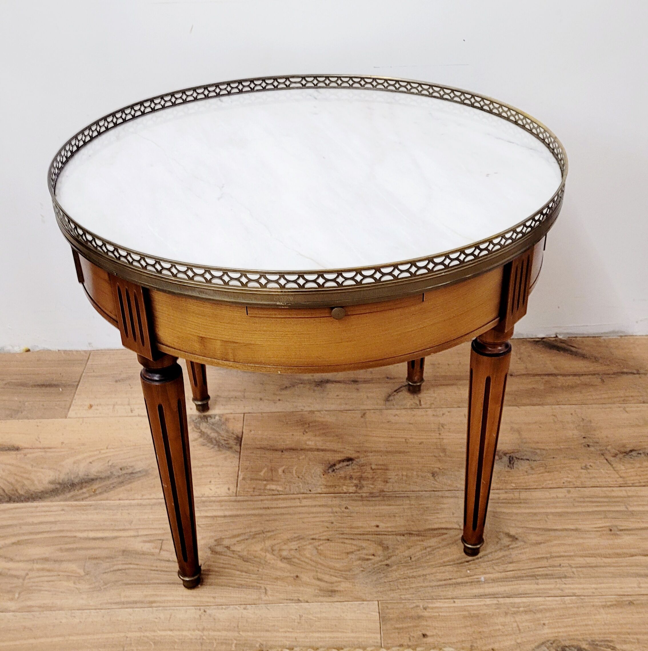 Wooden and marble coffee table