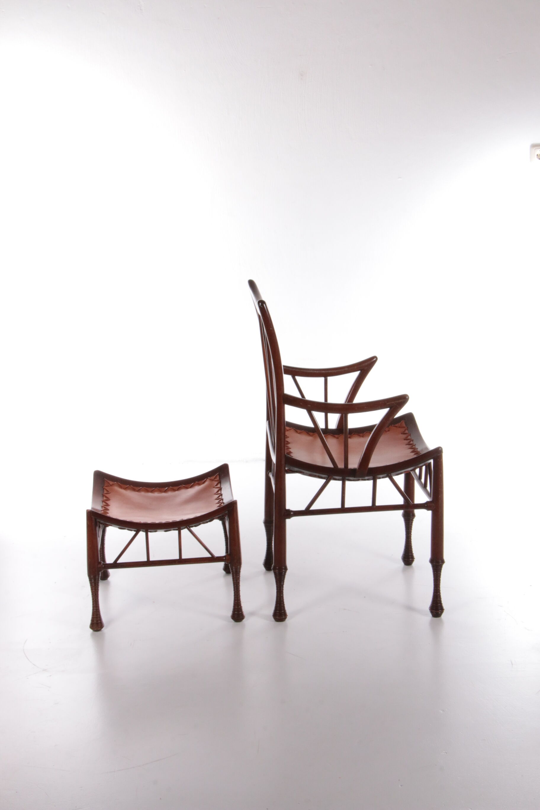 Liberty & Co Chair with footstool design by Thebe 1950