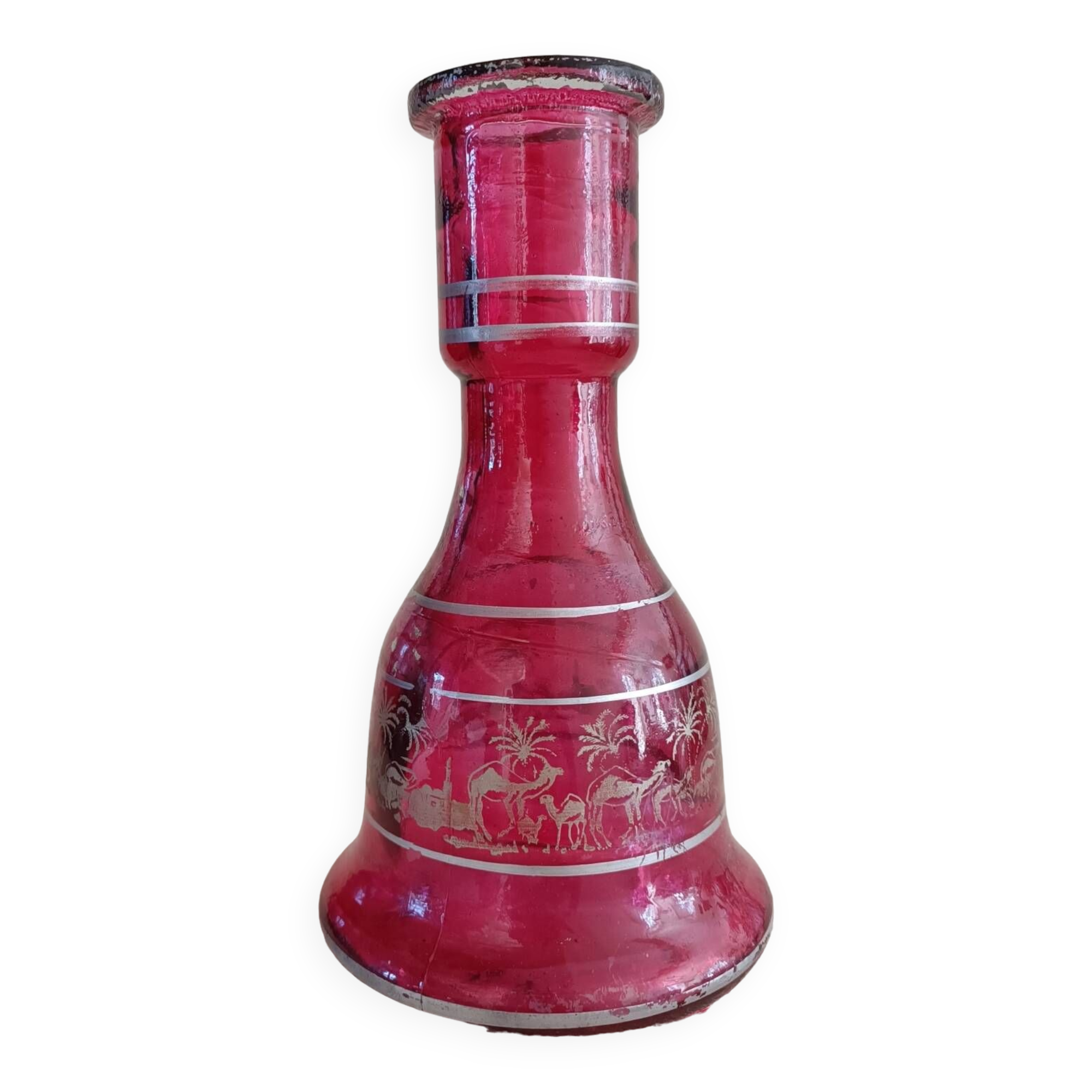 Molded glass vase