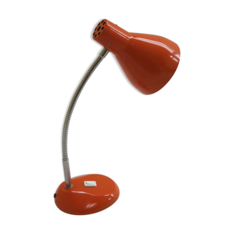 1960s Orange Vintage Desk Lamp by H Terry and Son
