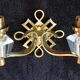 bronze and glass wall light Jules Leleu Art Deco