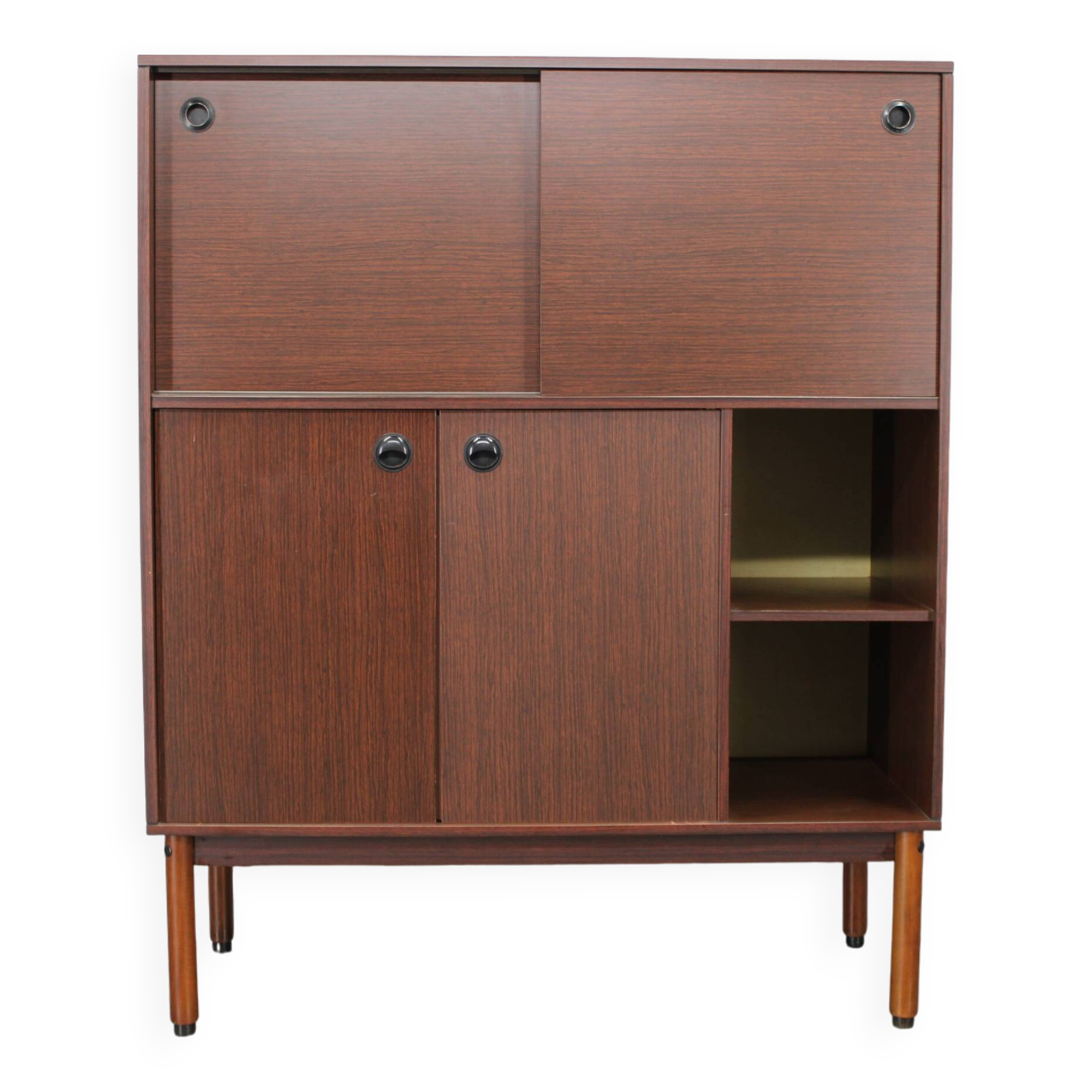 1970s Italian Cabinet With Sliding Doors