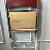 4 vintage folding chairs in chrome