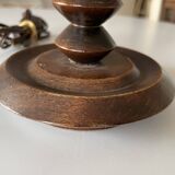 Wooden table lamp from the 70s