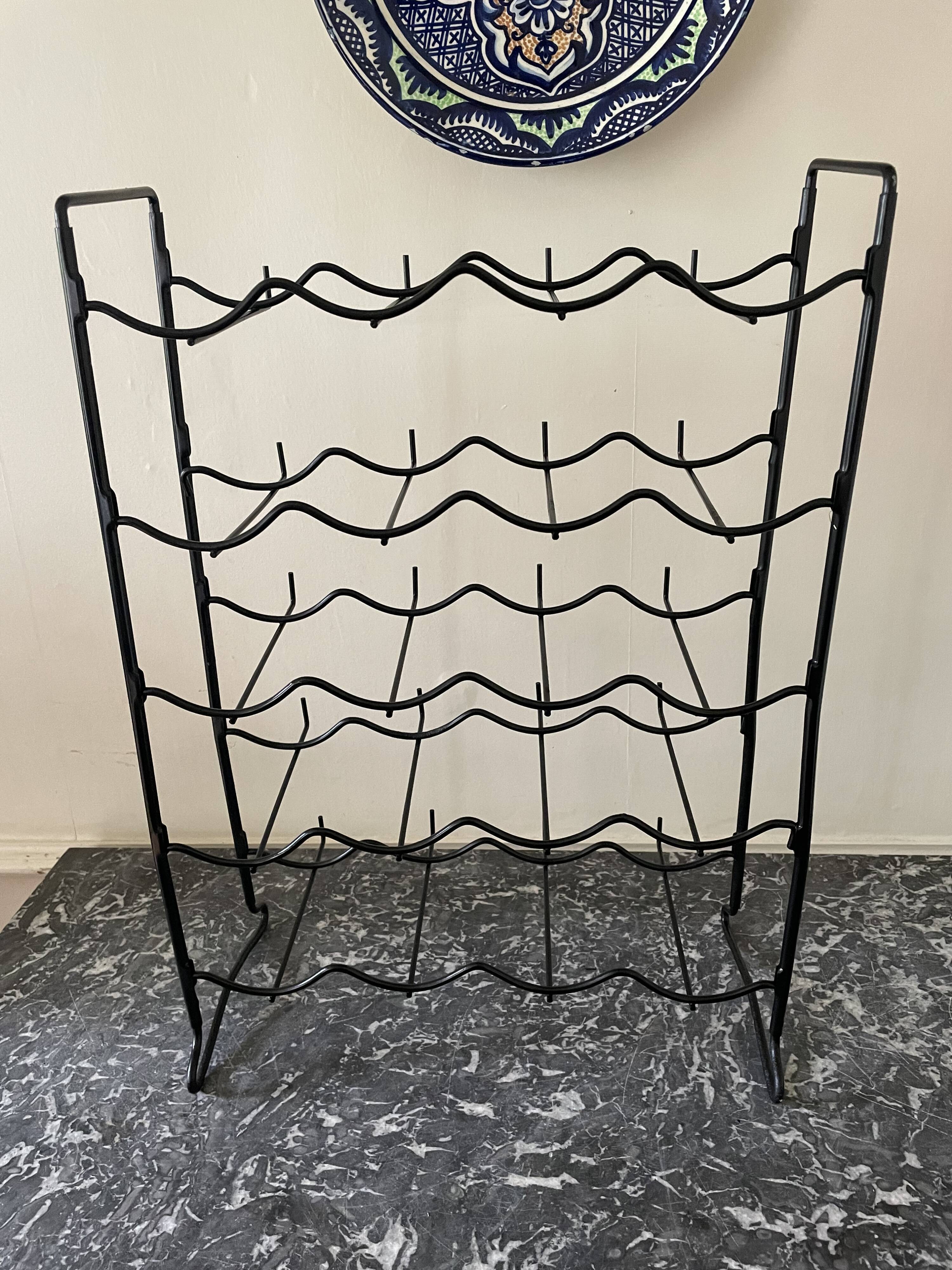 Vintage black bottle holder