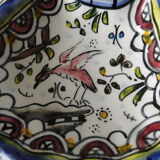 Hand painted ceramic serving display stand with 6 compartments
