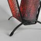 Vintage steel side table with magazine rack, 1950s.
