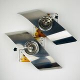 Mid-century Murano wall lamps by Mazzega, Italy 1970, set of 2