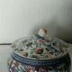 Bonbonniere en faience de gien decor cachemire