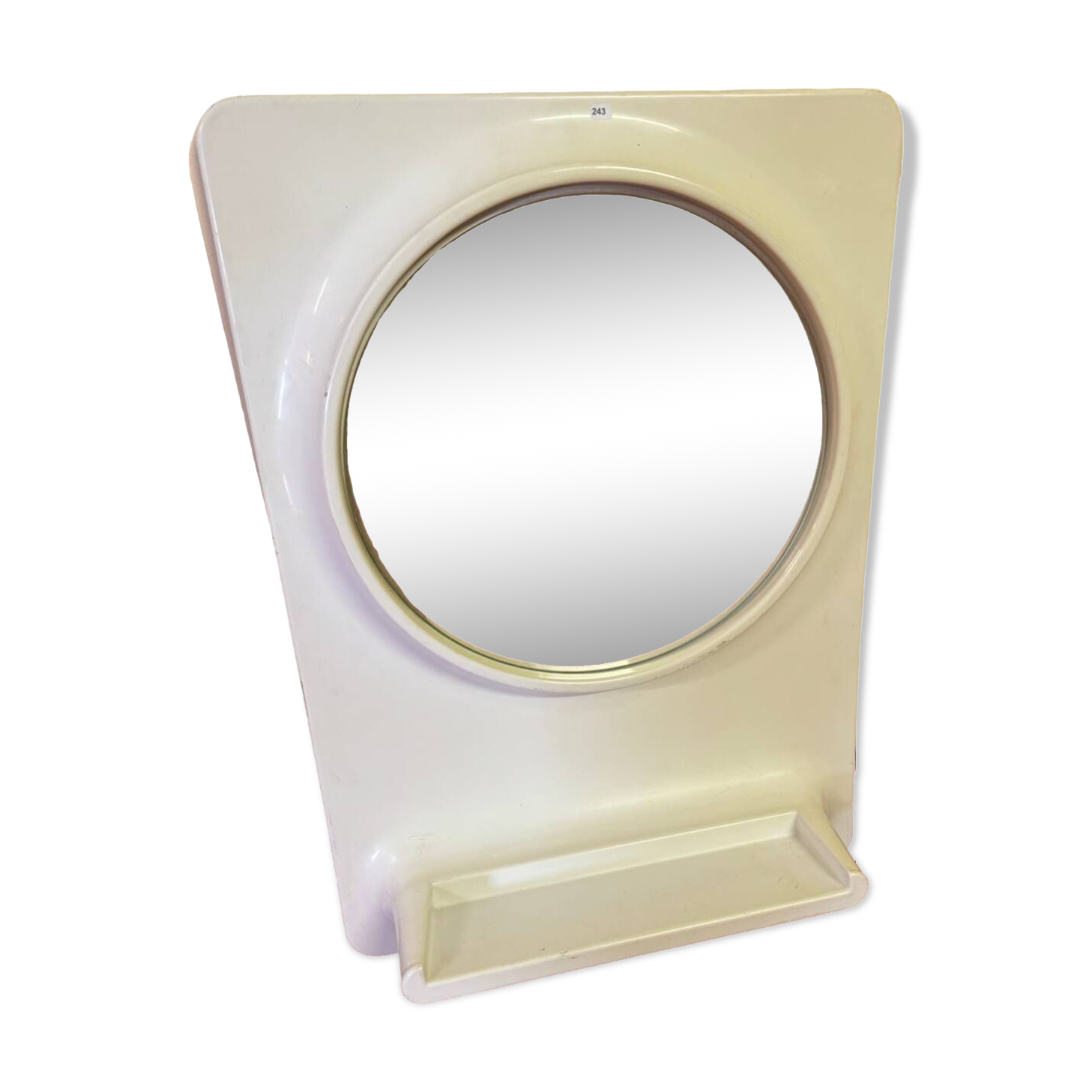 Mirror, wall-mounted with shelf