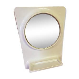 Mirror, wall-mounted with shelf