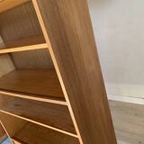 Vintage modernist oak display bookcase