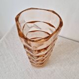Art Deco style 'Rosaline' glass vase '60s - Luminarc Vintage