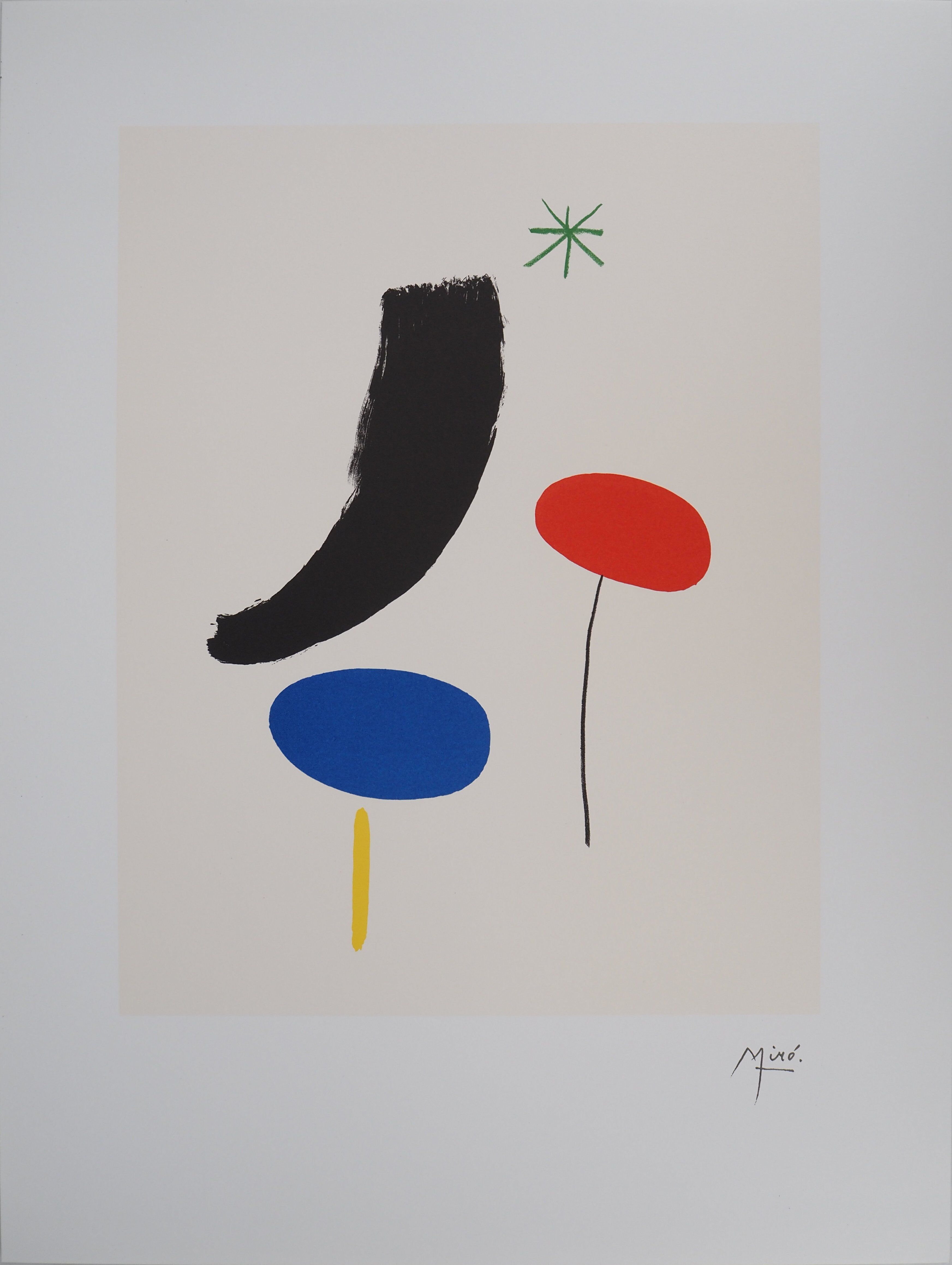 Joan MIRO: Surrealist composition, Lithograph signed with certificate