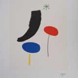 Joan MIRO: Surrealist composition, Lithograph signed with certificate