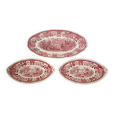 3 plates Villeroy & Boch model Burgenland red