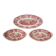3 plates Villeroy & Boch model Burgenland red