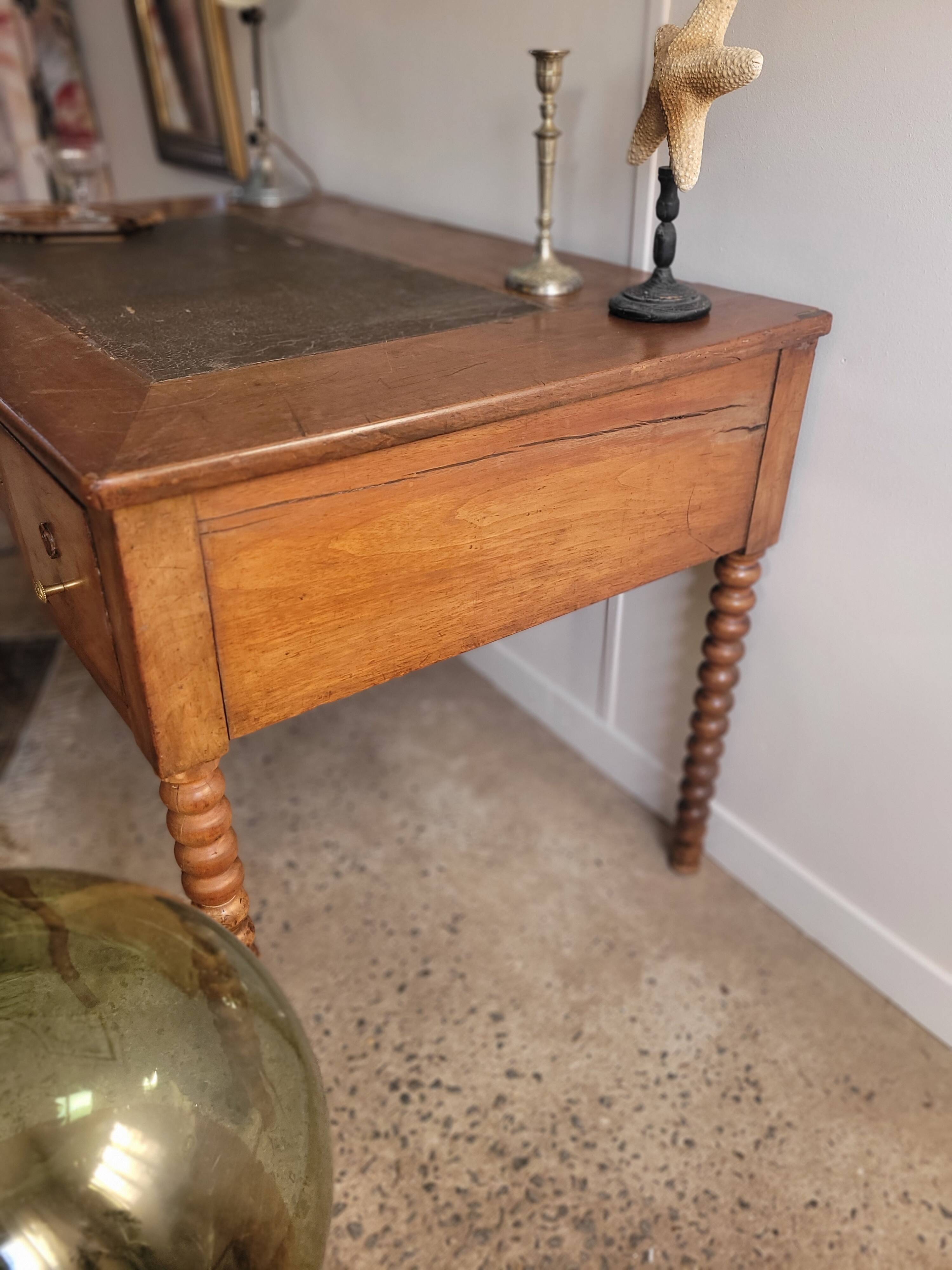 Louis Philippe desk with turned legs