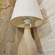Pair of wooden bedside lamps