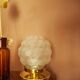 Lampe a poser vintage - globe en verre faceté