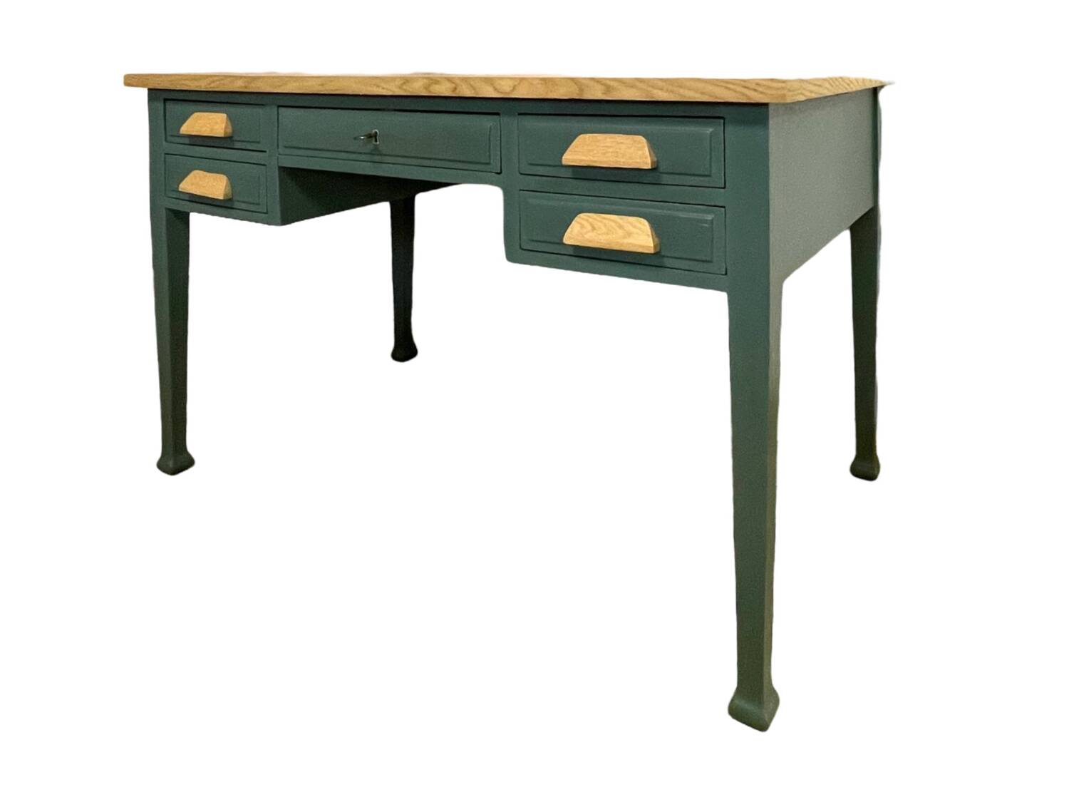 Vintage desk with 5 drawers