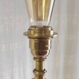 Lampadaire en laiton massif style Hollywood Regency - années 70