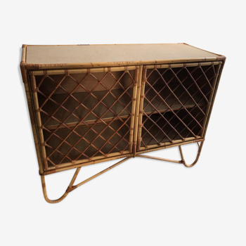 Vintage rattan sideboard