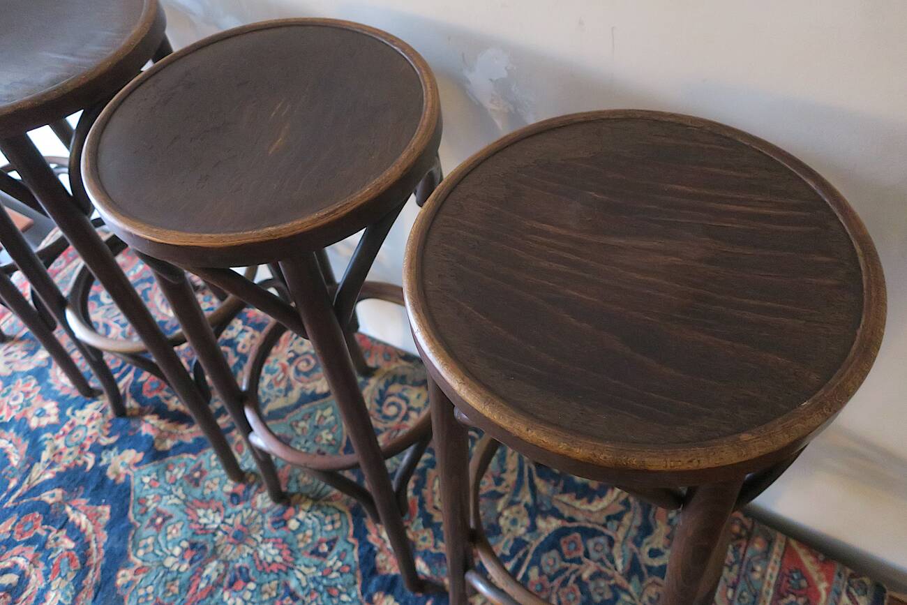 Ensemble de 4 chaises de bar vintage, 1960