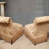 Paire de chaise "crapaud"