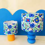 Wavy Lamp & Cornflower Lampshade