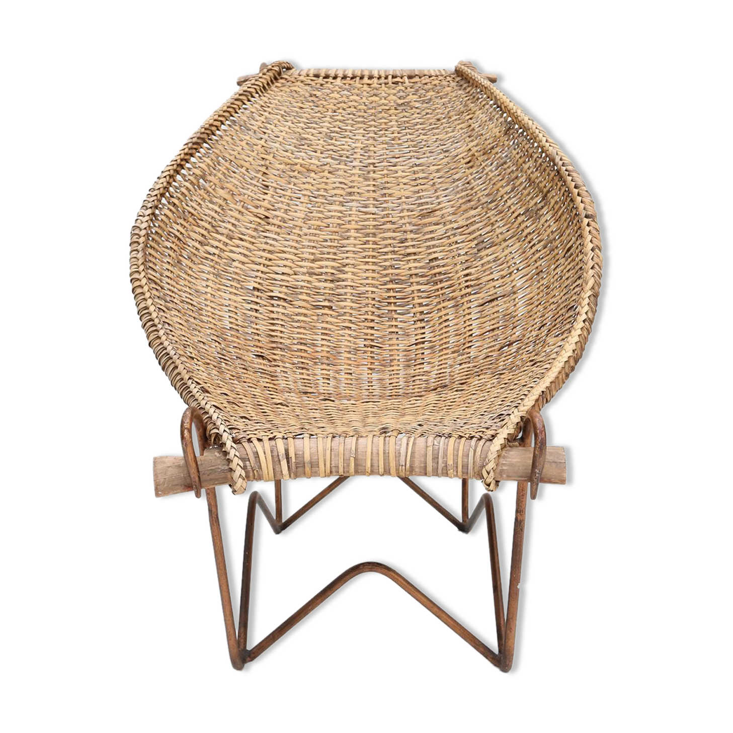 Chair Duyan mid-century Wicker by John Risley