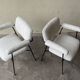 Pair of chairs CM197 by Pierre Paulin, in curly wool