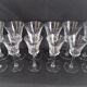 Set of 6 water glasses and 6 wine glasses in cut crystal Val Saint Lambert