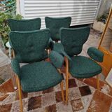Set of 4 Roger Landault armchairs