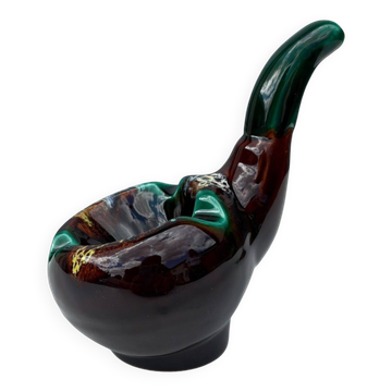 Vallauris Pipe-Shaped Ashtray