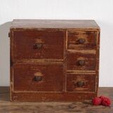 Small Japanese chest of drawers in cedar (ko-dansu), Taishō–Shōwa period, circa 1920–1945.