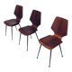 Mid-Century Modern Plywood Side Chairs attributed to Carlo Ratti for Legni Curvati, Italy, 1950s, Set of 3