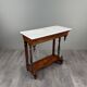 Console Napoléon III en acajou et marbre blanc, XIXe Siècle