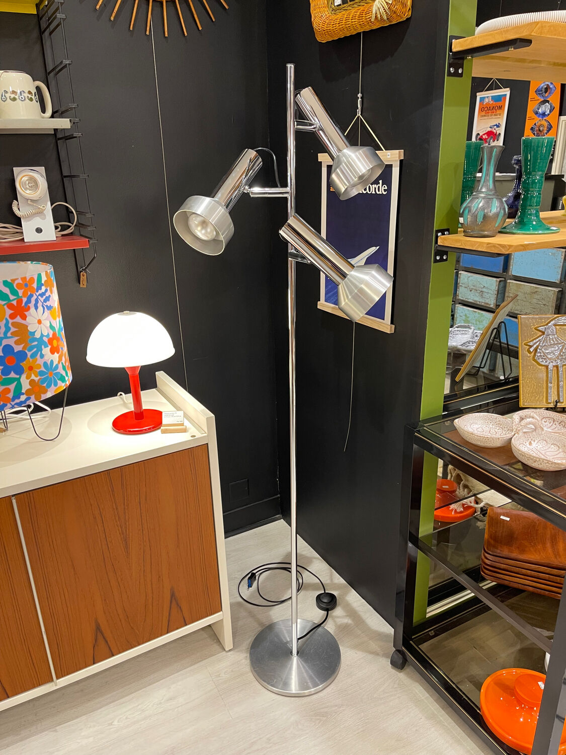 1970s three-spot floor lamp