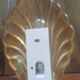 Pair of shell wall sconces – striped Italian glass – 1970