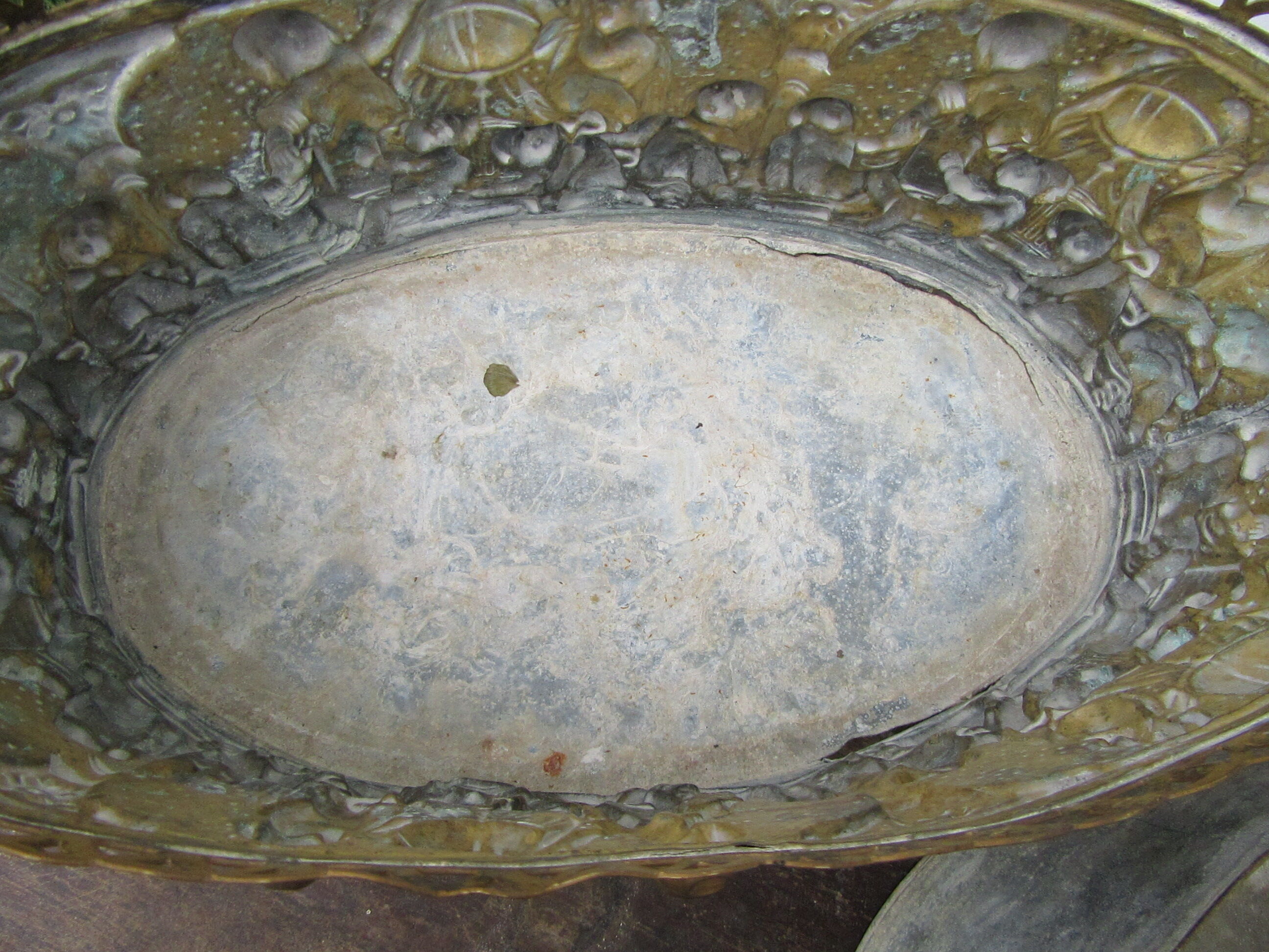 Jardinière laiton avec son bac en zinc