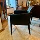 2 fauteuils en cuir noir Potocco, Italie